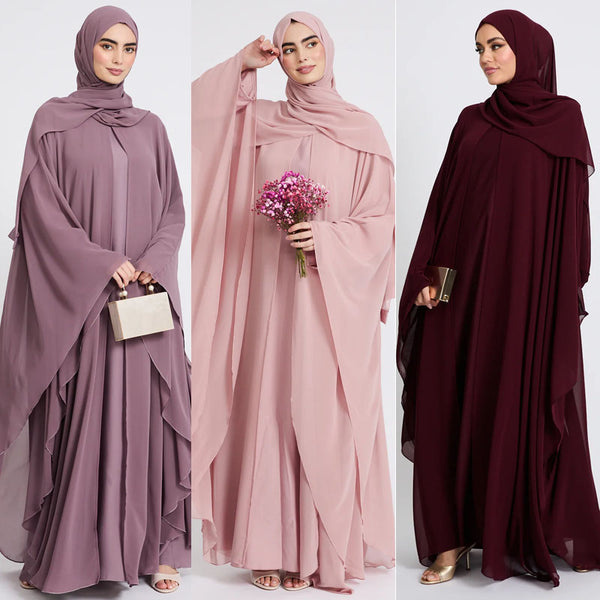Pack Of 3 Umberalla Abaya With Scauf  (Deal NO 07)