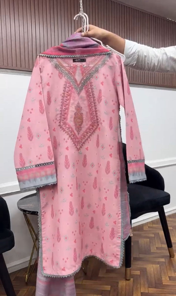 Stitched 3Pcs Summer Dress