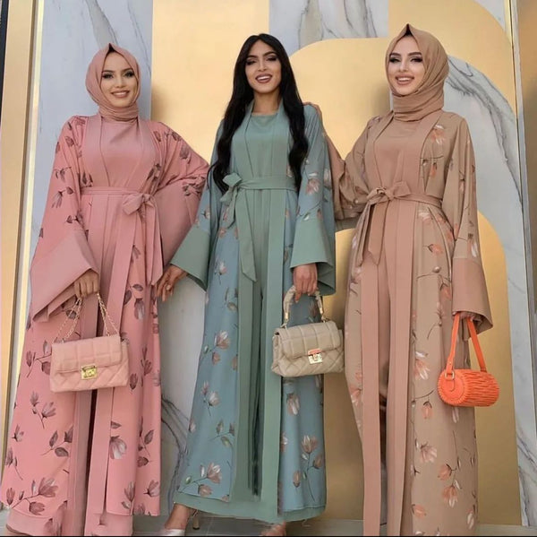 Pack Of 5 Shrug Printed Abaya
