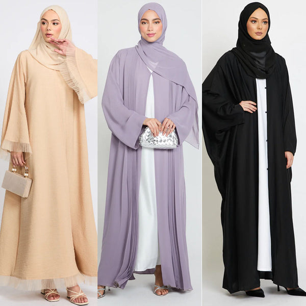 pack of 3 women abaya ( Deal No - 01)